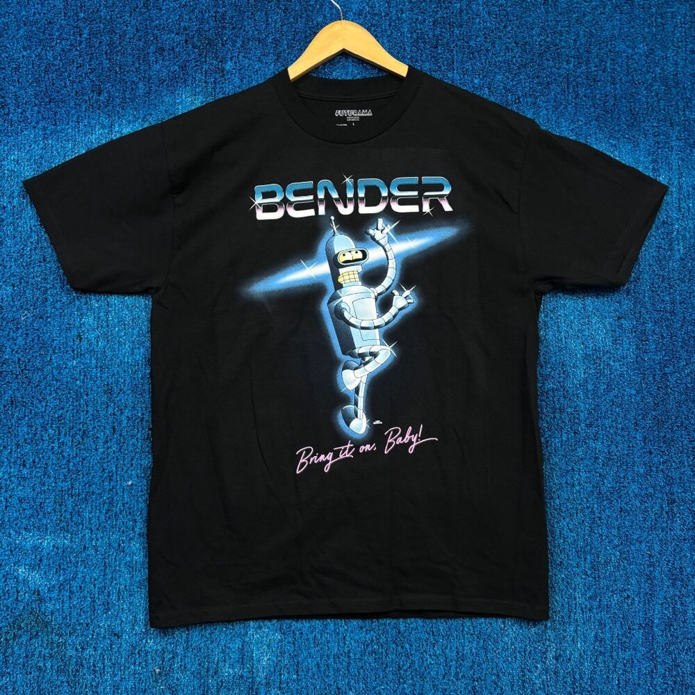 Futurama Bender Cartoon T-Shirt Size Large